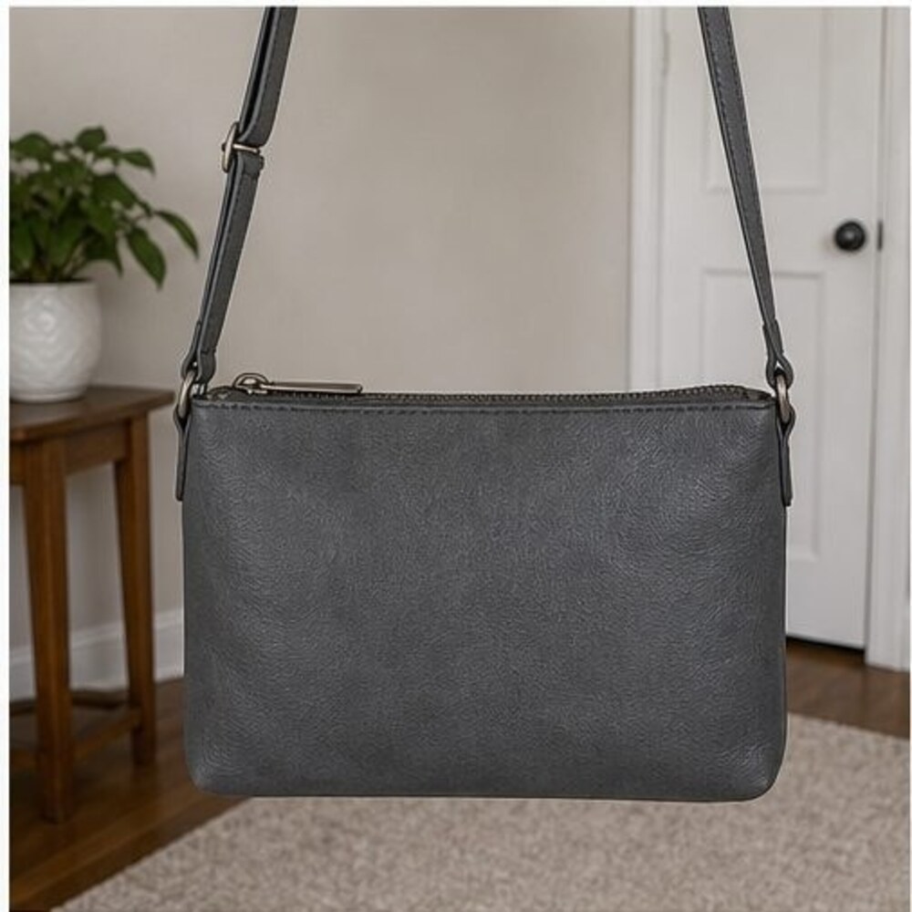 Blush Suede Crossbody Bag